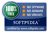 100% FREE award granted by Softpedia